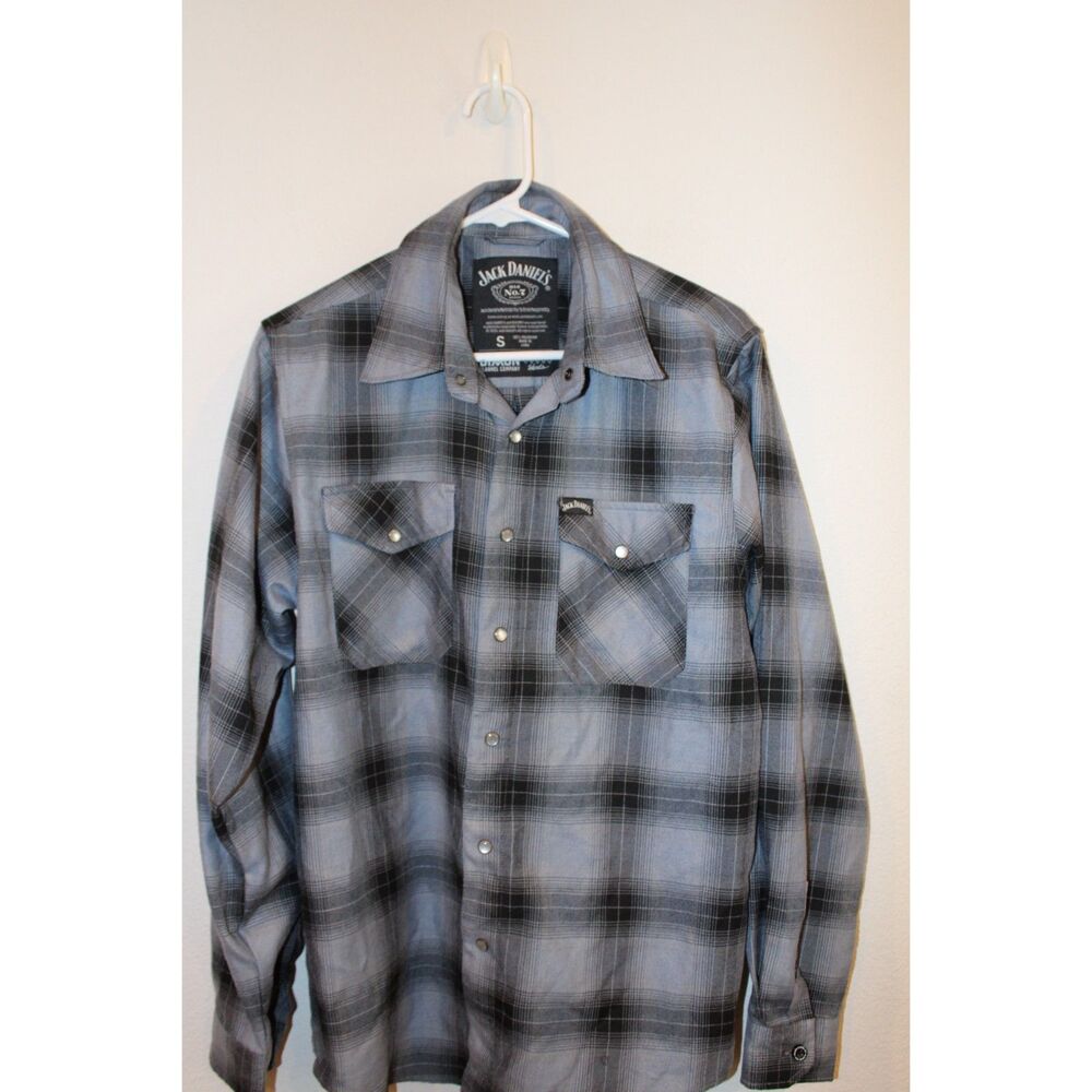 Jack Daniel's x Dixxon Flannel size small bray and black snap front flannel
